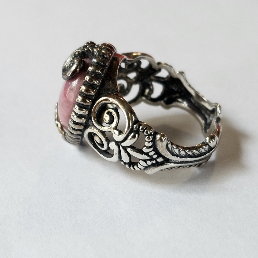 Beautiful Natural Rhodonite Ring in Sterling Silver Size 7! - Picture 5 of 7